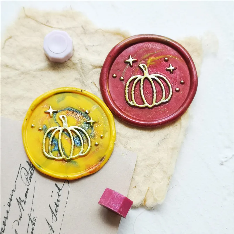 Pumpkin sealing wax stamp creative Pumpkin Wax Seal Stamp DIY Thanksgiving seals Crafts Wedding stamp Card Invitation Decoration