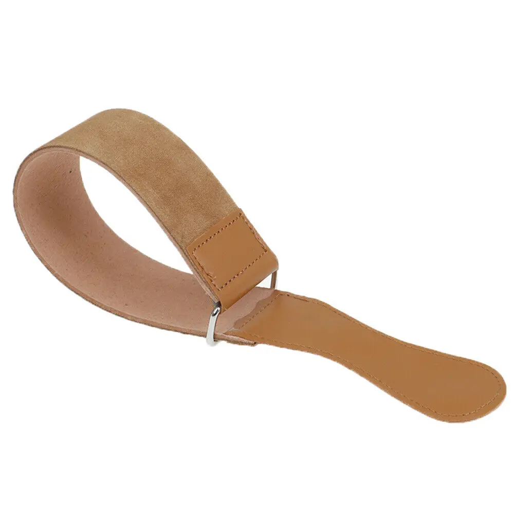 Genuine Leather Strop Strap Barber Straight Razor Folding Knife Knives Sharpening Shave Sharpener Sharpening Belt