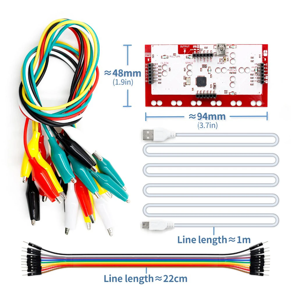 MK Set Deluxe Kit with USB Cable Dupond Line Alligator Clips for Children Free Shipping