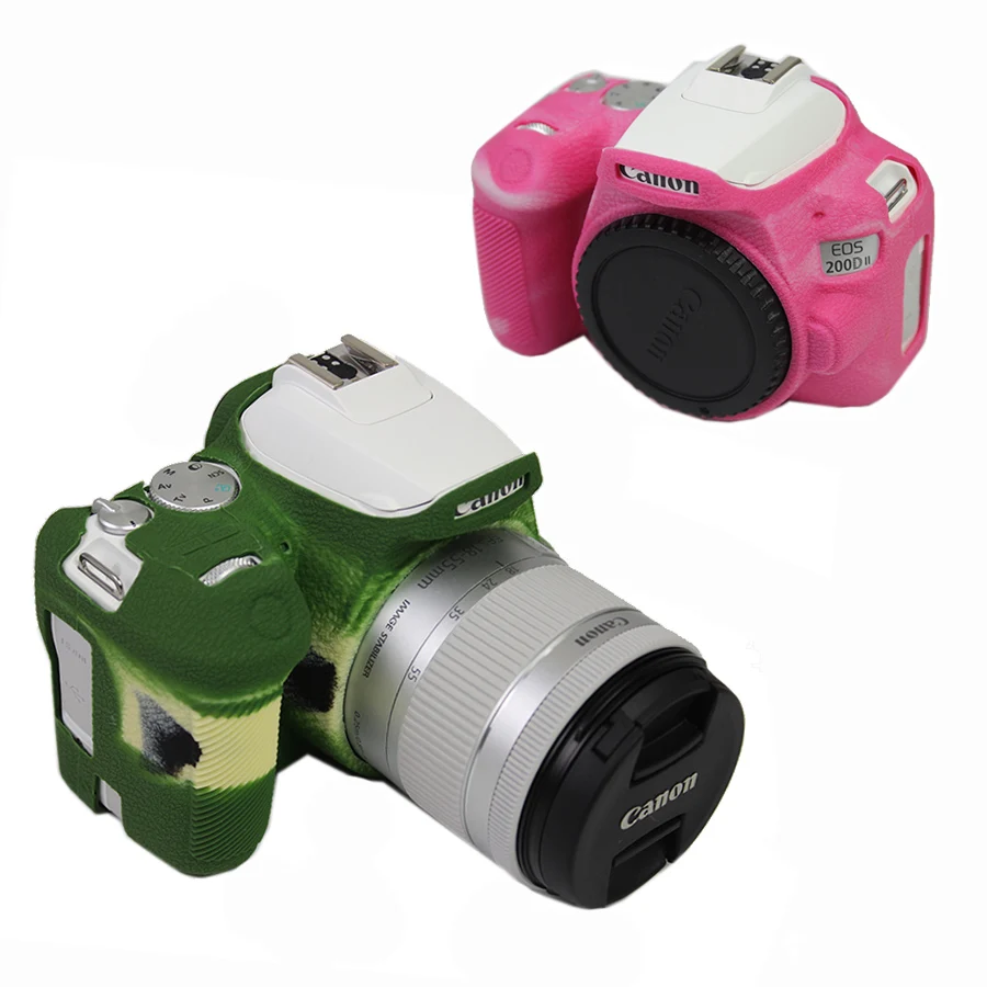 

Rubber Silicon case Body Cover for Canon EOS 200D2 200DII 250D Kiss X10 Rebel SL3 camera bag Protector Frame Skin shell