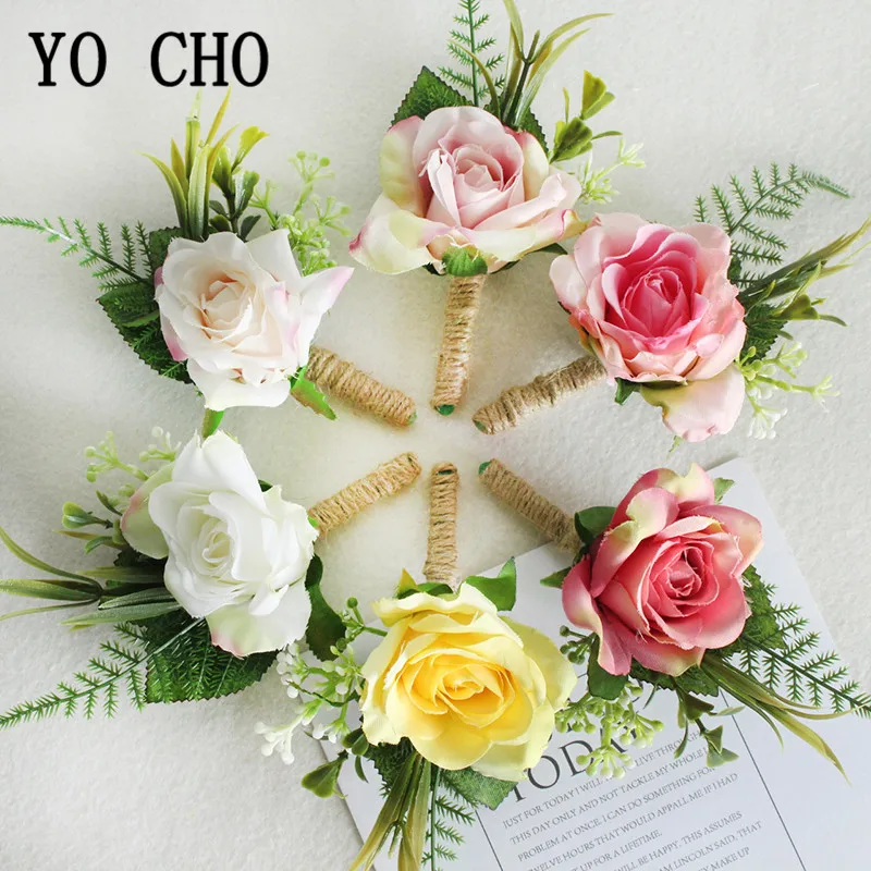 Yo cho broche de noivado, broche para noivado, pulseira para menina, bracelete de seda, rosa, festa, baile, planejador de casamento, flores