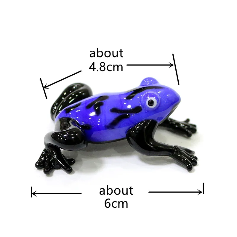 Different Styles Cute Animal Mini Figurines Murano Glass Frog Ornaments Collection 2022 New Year Party Gifts For Kids Home Decor