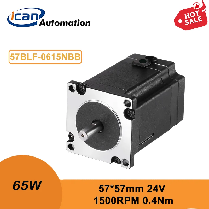 ICAN BLDC Motor For Sale 65W 24V 3000RPM 0.4Nm Three Phase Brushless Dc Motor