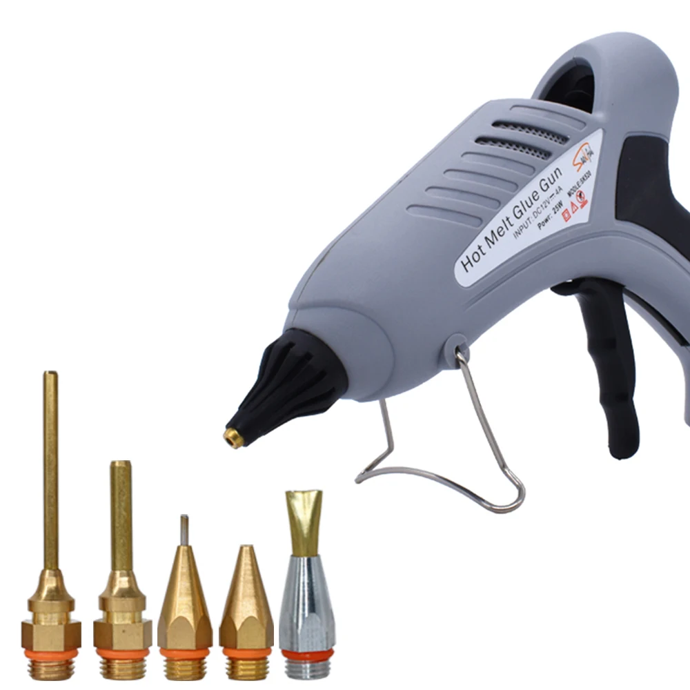 Automobile special hot melt glue gun 100W 12V dent repair tool set cigarette lighter plug battery terminal 11MM silicone gun