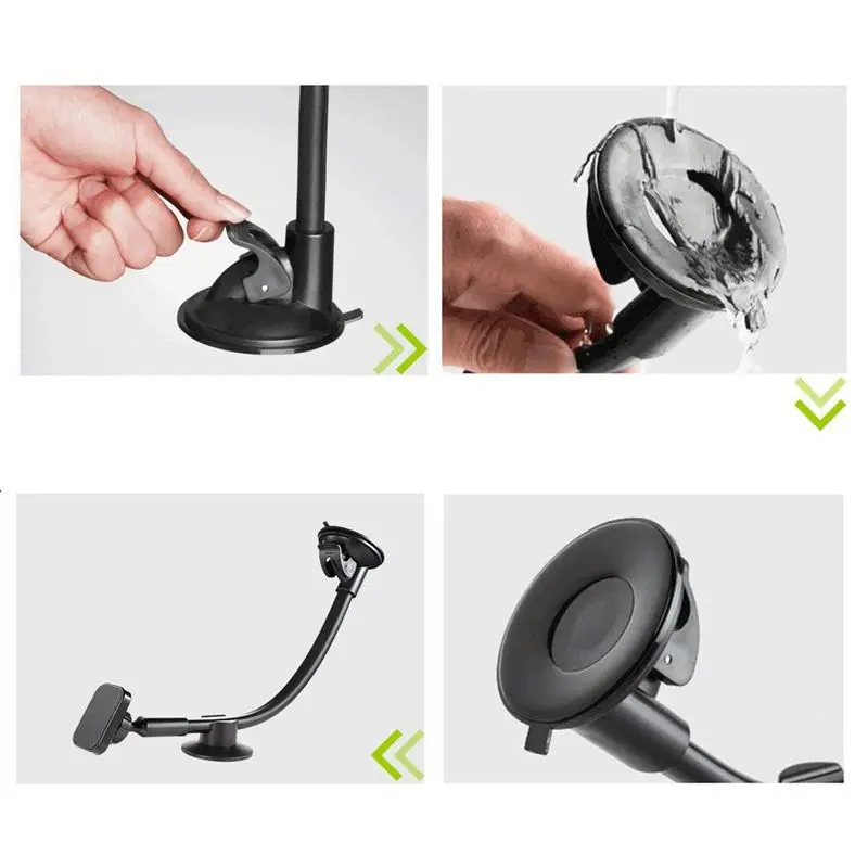 Magnetic Windshield Sucker Car Phone Holder For iPhone X 11 Pro Long Arm Holder For Phone In Car Smartphone Stand For Xiaomi 9