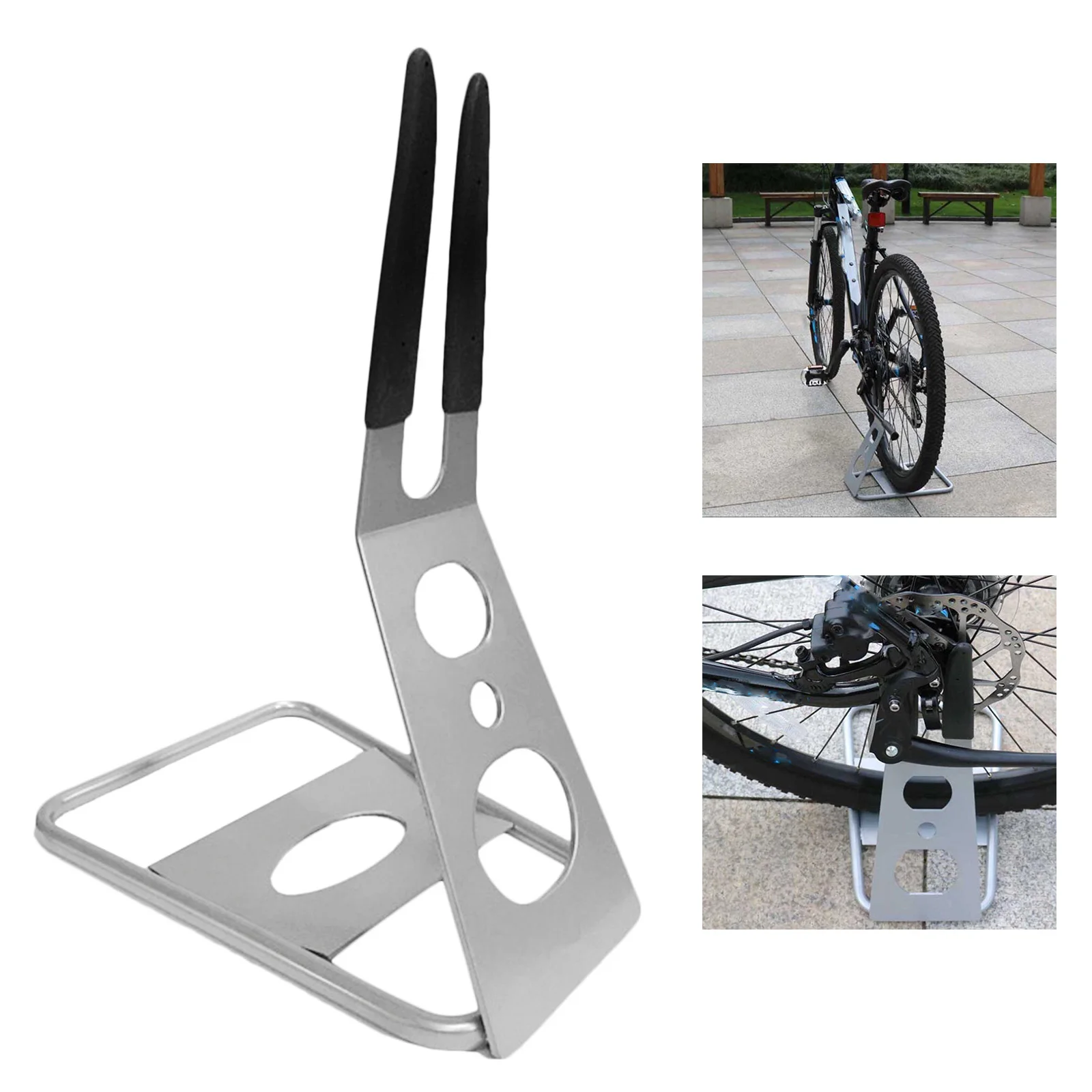 Steel Bike Holder Hub Mounted Sturdy Floor Stand Bike Repair Stand Sport Parking Rack Anti-Scratching Floor Stand Bicycle parts