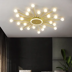 Plafonnier LED en verre au design moderne, éclairage d'intérieur, luminaire décoratif de plafond, idéal pour un salon, une chambre à coucher ou une cuisine