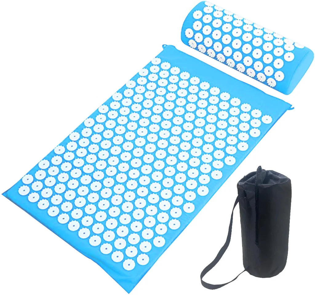 Acupressure Mat Applicator for Back Neck Needle Foot Yoga Mat with Needle Back Massager Cushion Pad