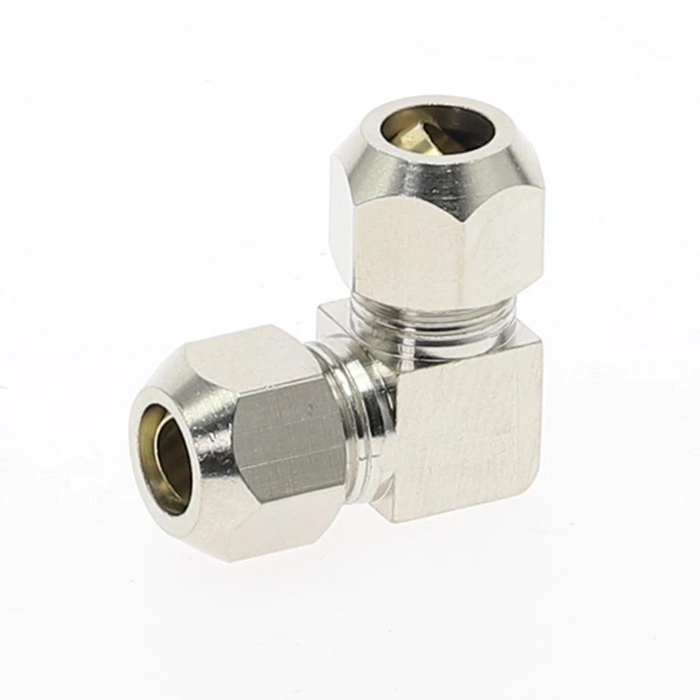1 stücke Messing Öl Rohr Fitting 4mm 6mm 8mm 10mm 12mm 14mm Rohr OD ellenbogen 90 Grad Einzelhülsen-rohranschlüsse Rohr Armaturen Anschluss