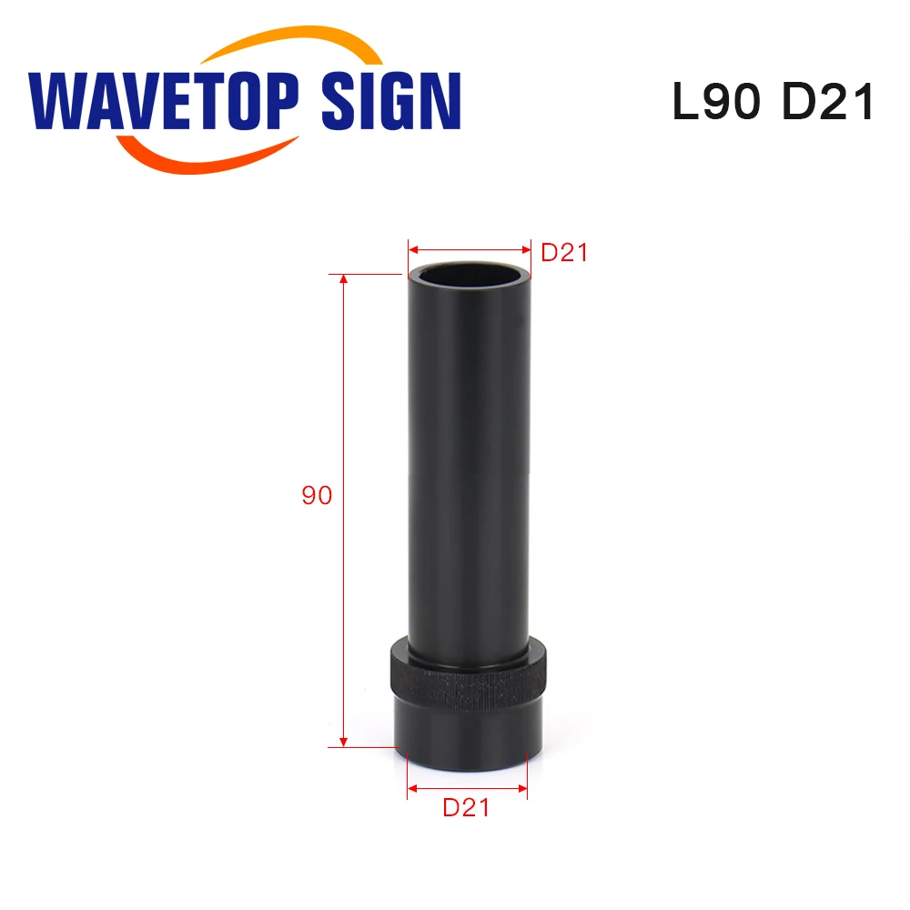 WaveTopSign CO2 Laser Lens Tube Outer Diameter 25mm 21mm for Lens Dia.20mm FL50.8mm Single-head Teeth for CO2 Laser Cutter