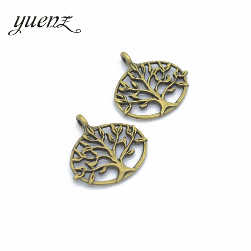 YuenZ 5pcs 3 Colors Antique silver color alloy Metal Tree Charms for Jewelry Making Diy Handmade Jewelry  27*27mm Q216