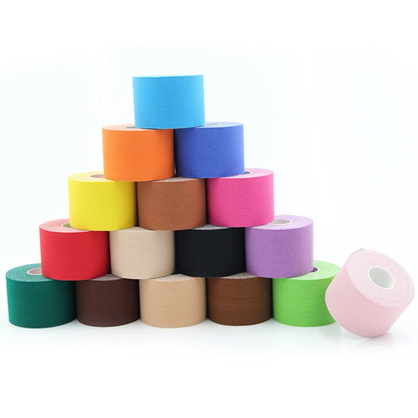 8 rolls Kinesiology Tape Athletic Sports Tapes Rolls Knee Elbow Protector Muscle Bandage 2.5/5/7.5/10/15 cm Width