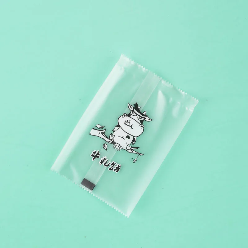 AQ Cookies Packaging Bag Transparent Cartoon Cow Eating Grass Decor Birthday Baby Shower Party Homemade Gift Nougat Candy Bags