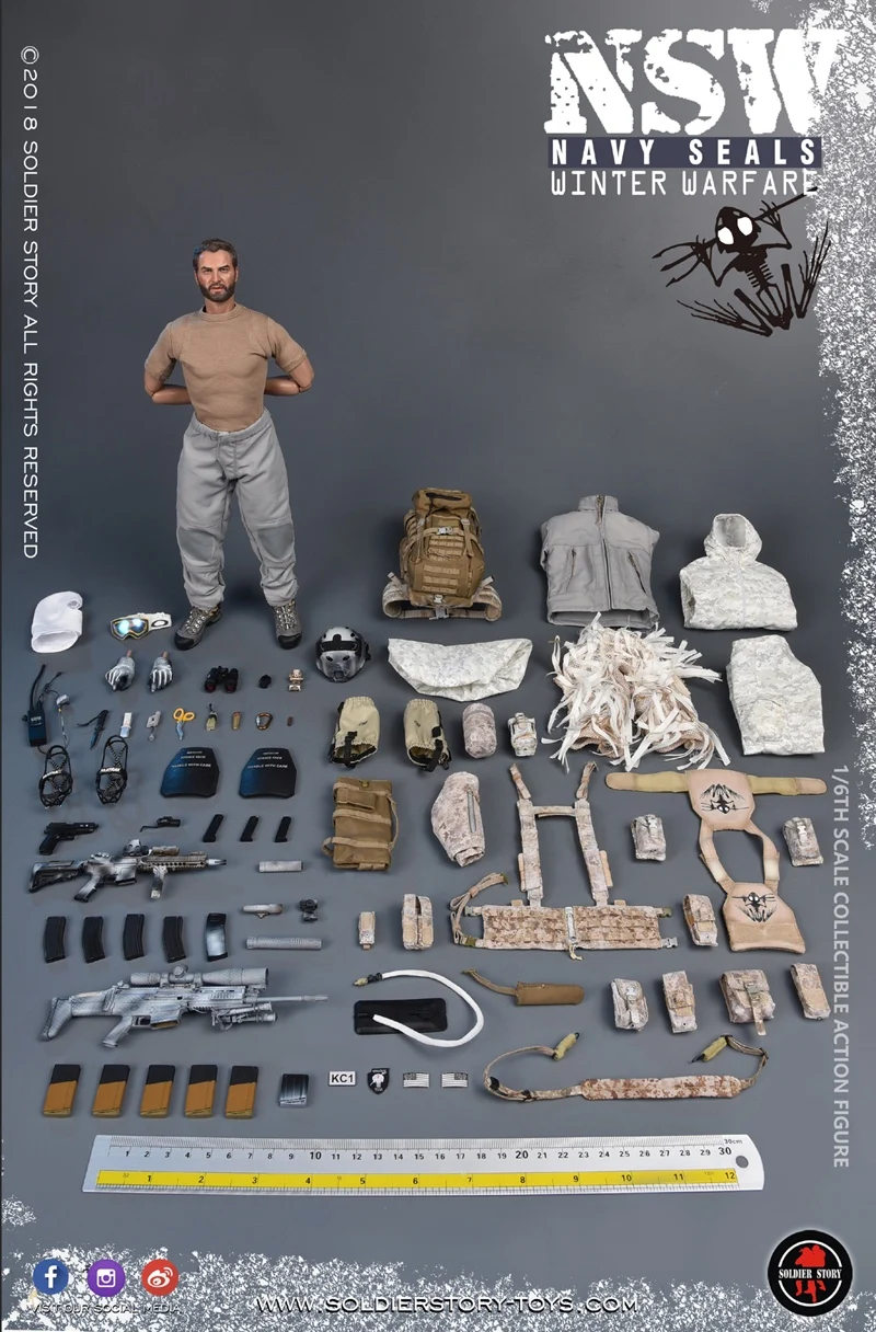 SOLDAT GESCHICHTE SS109 UNS NSW NAVY DICHTUNGEN WINTER WARFARE “SCHÜTZE” 1/6 Action Figur