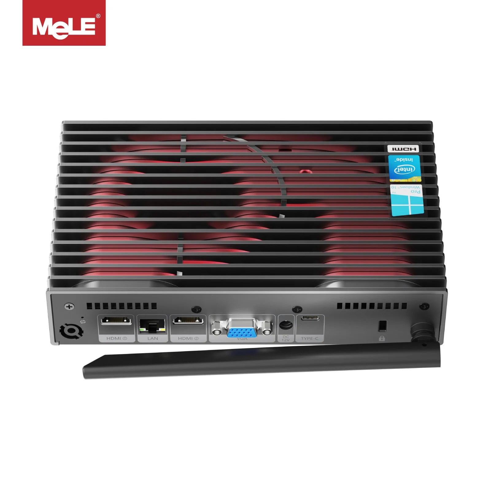 Mele triplo display 4k mini pc intel celeron j4125 quad core 8gb ddr4 128gb emmc 2xhdmi 1xvga 4xusb 3.0 pequeno computador de jogos