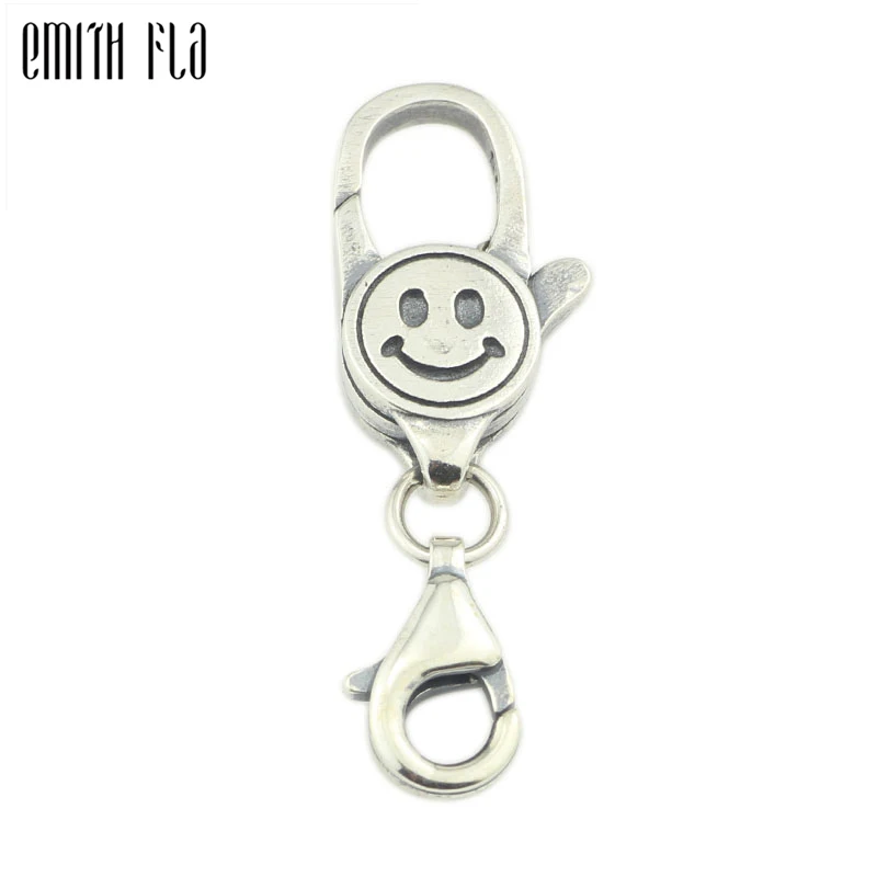 Smiling Face Lobster Lock Silver 925 Original Beads Fit Original Bracelet Jewelry Vintage Bead for Jewelry Making Beads Pendants