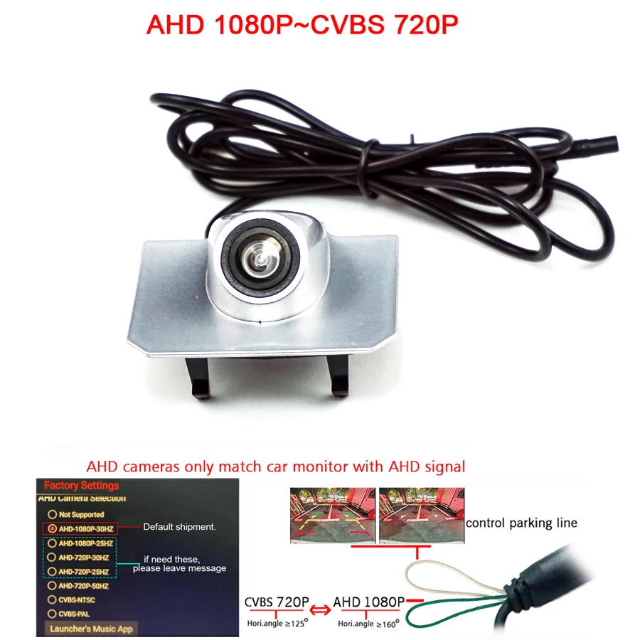 

180deg 1920*1080P AHD Front camera for Land Rover Range Rover Evoque forward view positive parking camera night vision CVBS 720P