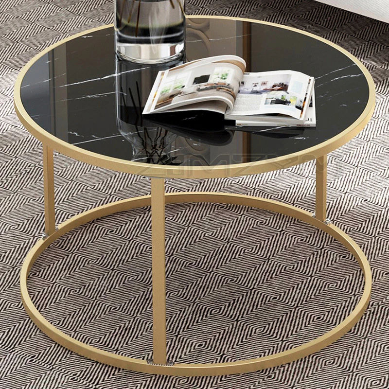 Creative Round Coffee Table Simple modern tea table Bed Sofa Side Table Tea light luxury sofa corner table Living Room Furniture