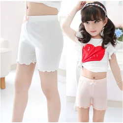 Summer Four-Color All-Match Girl Modal Refreshing Safety Pants Anti-Empty Children's Pants Cute Bow Three-Point Pants Leggings