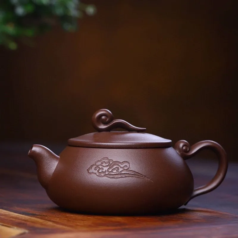 

in manual ruyi stone gourd ladle pot of run of mine ore purple clay product 230 ml Shi Xiang are recommended