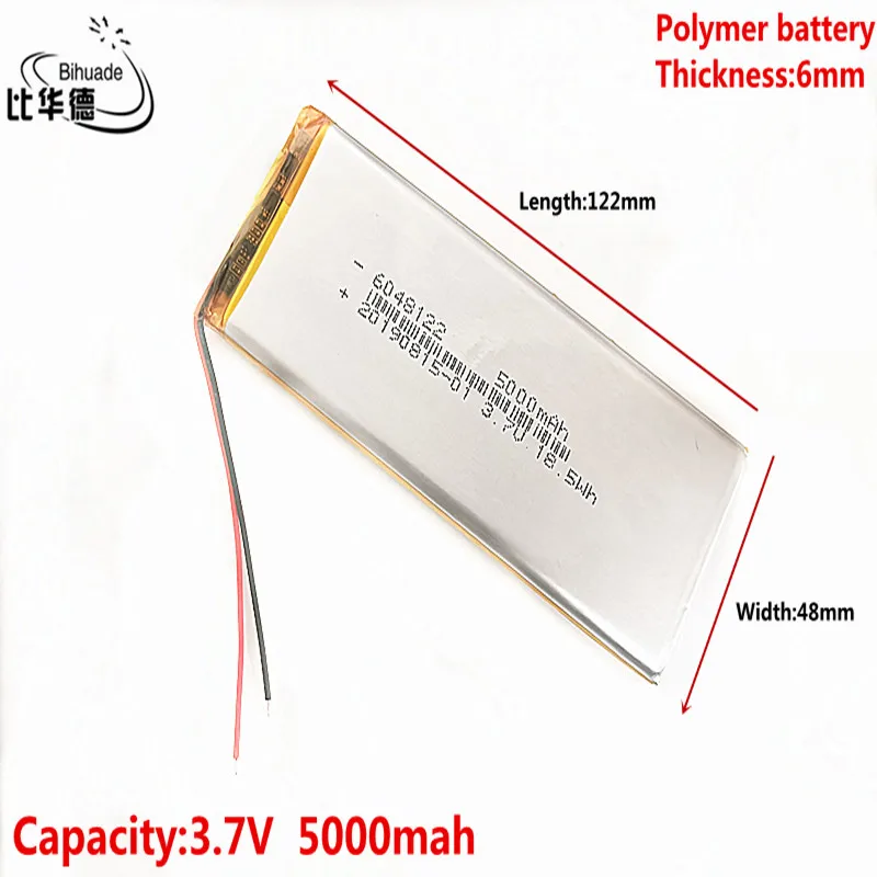 

Хорошее качество, литровая энергетическая батарея 3,7 в, 5000 мАч 6048122, полимерная литий-ионная/литий-ионная батарея для планшетного ПК, GPS,mp3,mp4