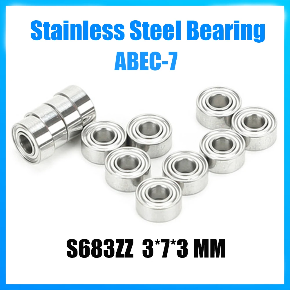 S683ZZ Bearing 3*7*3 mm 5Pcs ABEC-7 440C Roller Stainless Steel S683Z S683 Z ZZ Ball Bearings