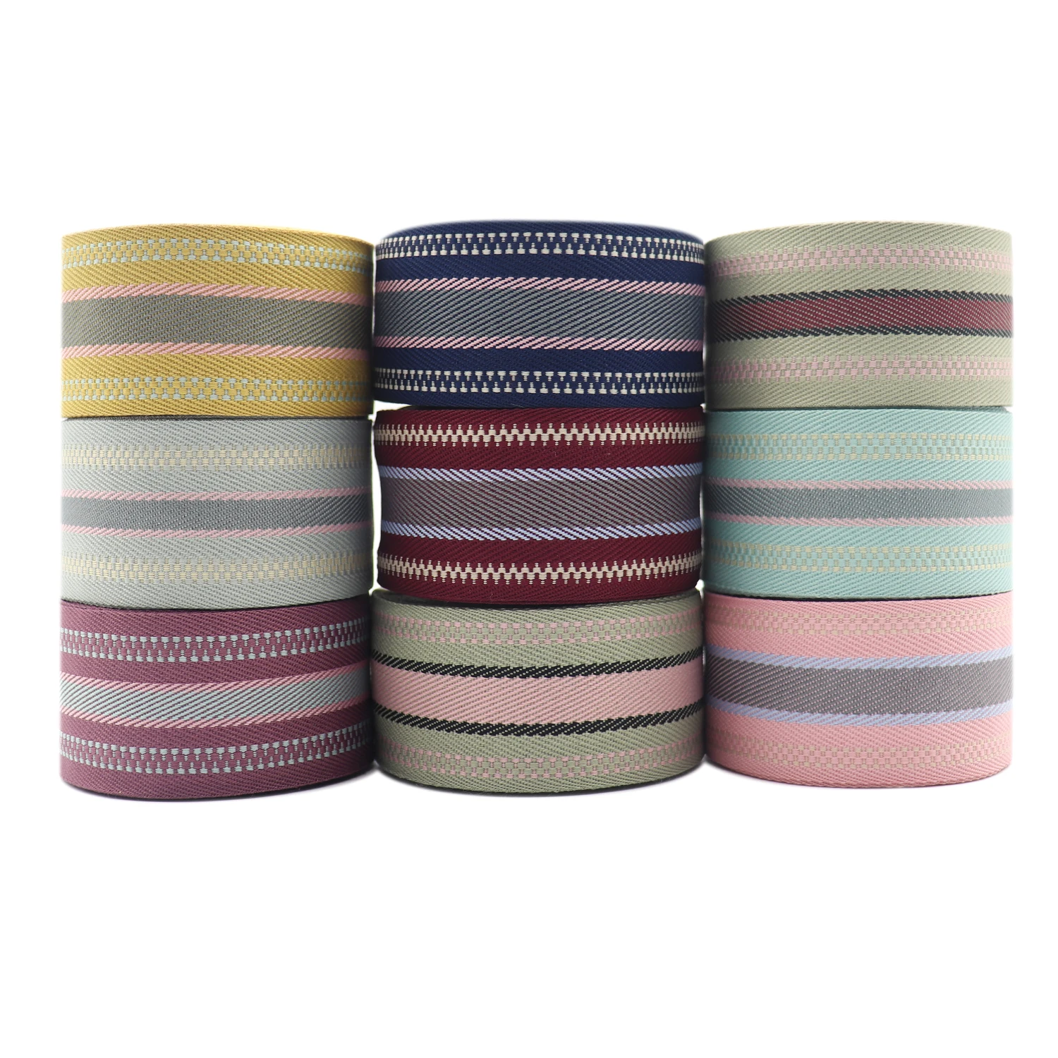 10 Yards 16MM/25MM/38MM Gestreiftes Farbkollisionsband für Haarschleifen, DIY-Bastelarbeiten, handgemachte Accessoires M19081903 – Detail 1
