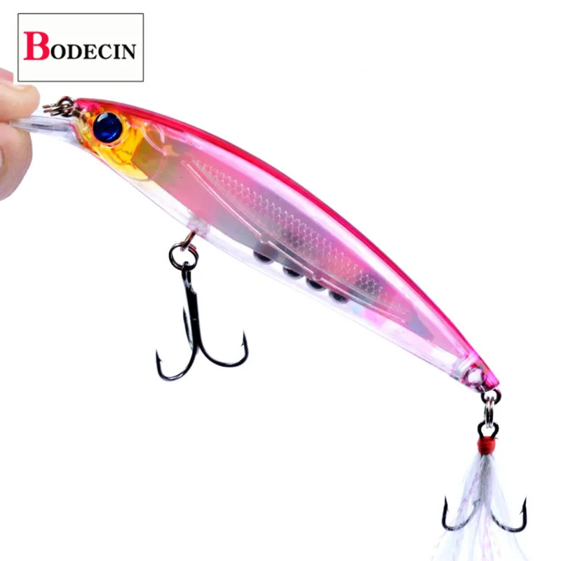 Jerkbait Minnow Fishing Lure Hard Plastic Bait Artificial Lures Bass Pike ABS Wobbler for Fish Hooks Crankbait 3D Eyes Sea 1pcs