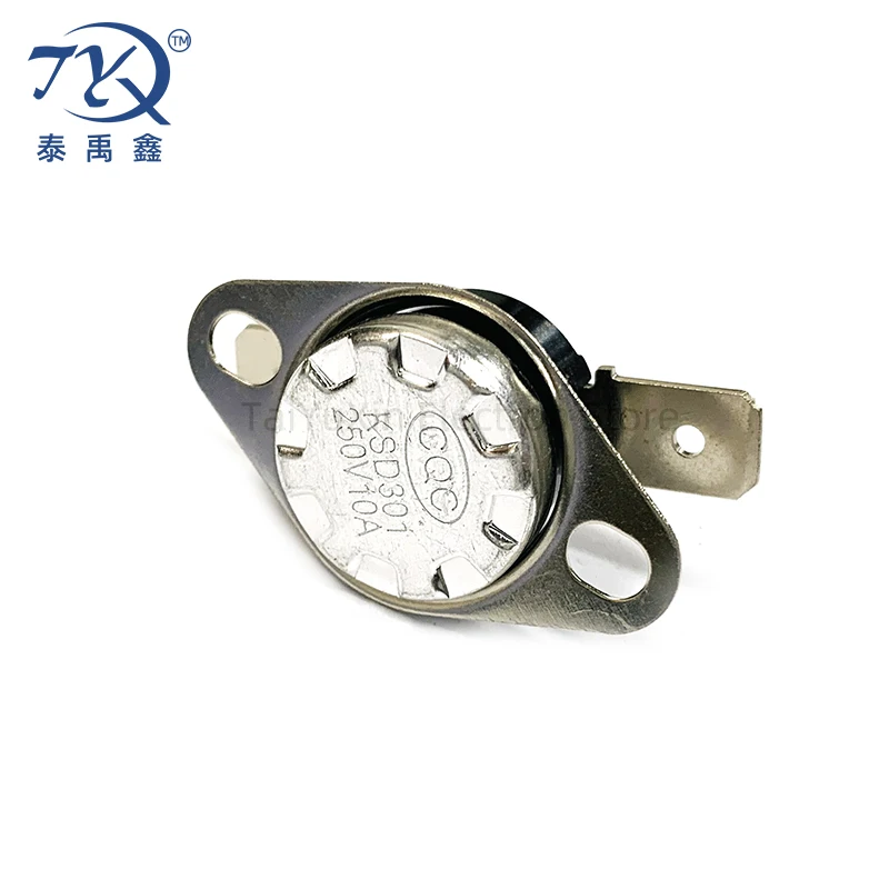 10 sztuk KSD301 zabezpieczenie termiczne termostat zabezpieczenie termiczne 30 ℃ ~ 100C ~ 115 ℃ ~ 150 ℃ płytka bimetaliczna przełącznik temperatury