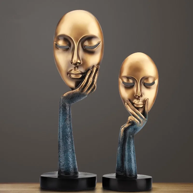 Europe Thinker ornaments home indoor decoration living room accessories Figurines Abstract Crafts Innovative Sculpture Ornaments