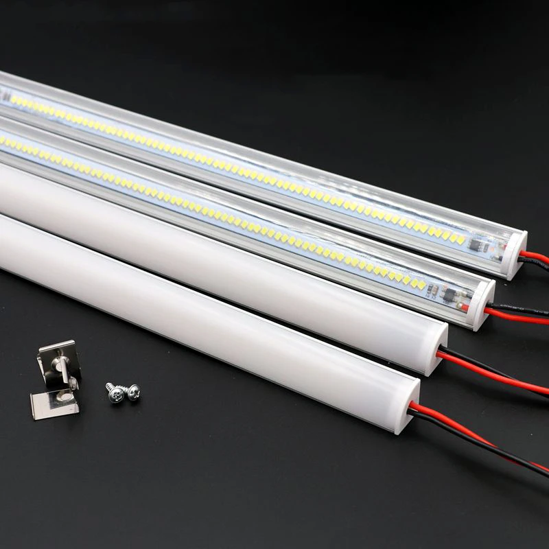 1-20 adet 0.5M AC220V v-tipi LED köşe şerit ışıkları 5W duvar alüminyum profil sütlü/temizle kapak kanal kabine tüp Bar aydınlatma