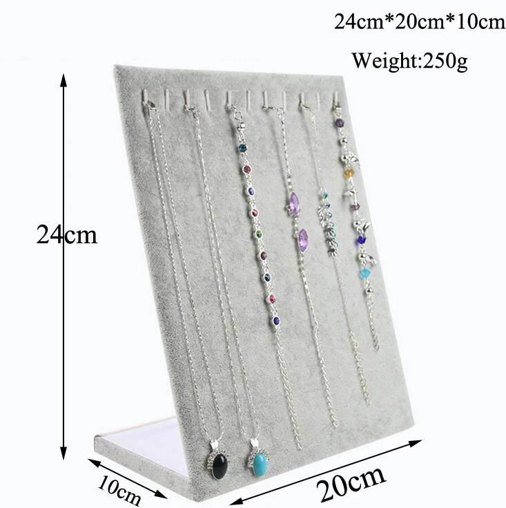 New Arrival  pendant Rack Jewelry Display Stand More Style New Item 5 Colors Velvet Material  Necklace Display Packaging Storage