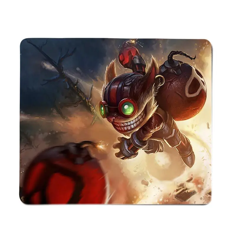 FHNBLJ High Quality League of Legends Ziggs Gamer Speed Mice Retail Small Rubber Mousepad Top Selling Wholesale Gaming Pad mouse