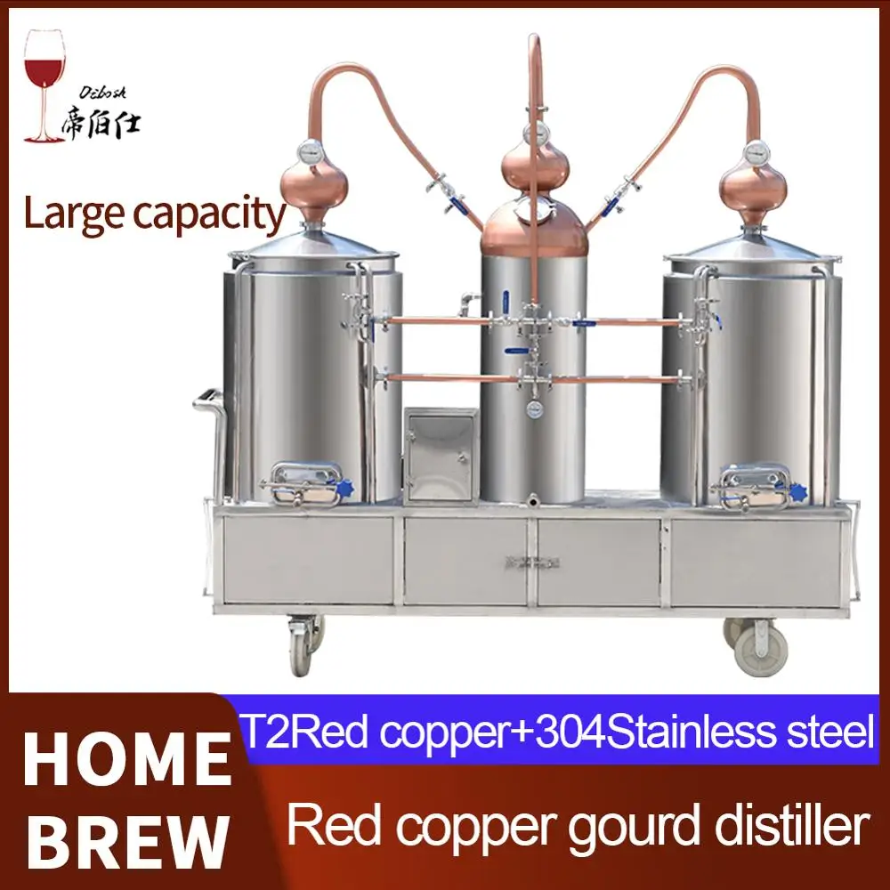 Large Distiller Red Copper Hull Brewing Equipment brewery Brewing Brandy Whisky Vodka Distiller Large Capacity Barrel