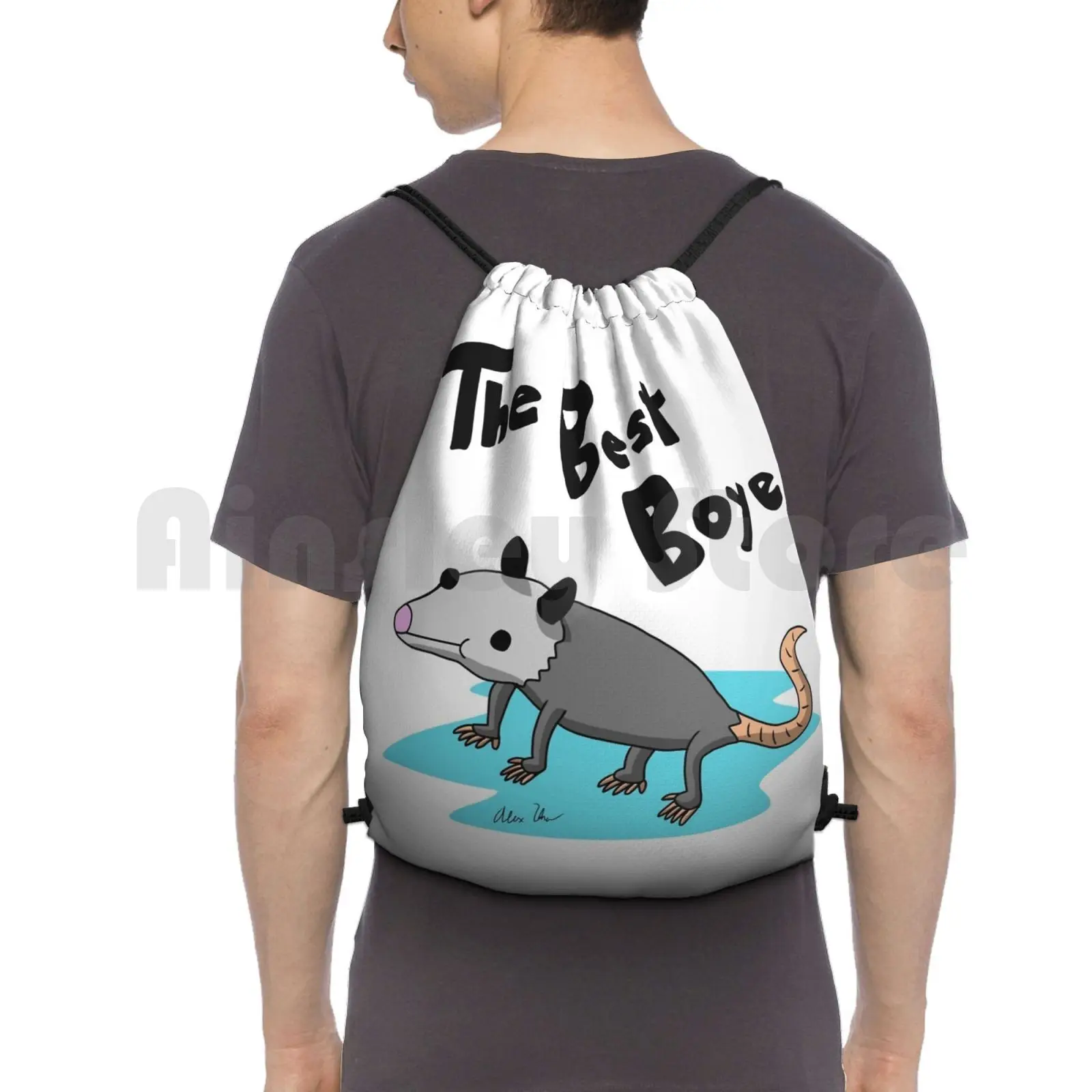 The Best Boye-Tiny Snek Comics Backpack Drawstring Bags Gym Bag Waterproof Tiny Snek Comics Possum Boye Cute Facebook Boy