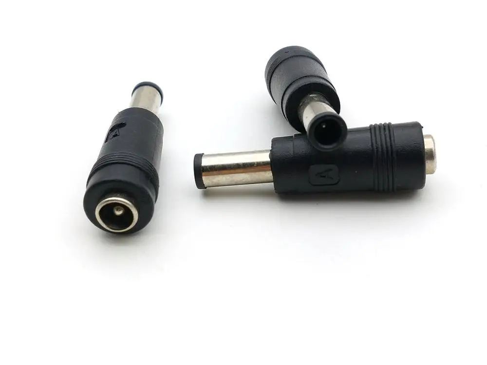 100pcs DC Power  5.5 x 2.1 mm to 6.5 x 4.4 mm 5.5*2.1mm female to male 6.5*4.4mm AC DC Power Connector Adapter Laptop