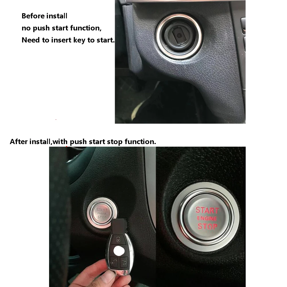 For Merce des Benz E W212 W211 Update Finger Push Start Stop Engine Remote Starter Keyless Entry System Car Accessories