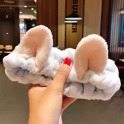 Wash Face Hair Holder Hairbands Soft Warm Coral Fleece Bow Animal Ears Headband For Women Girls Turban Fashion Hair Accessories - Image 28