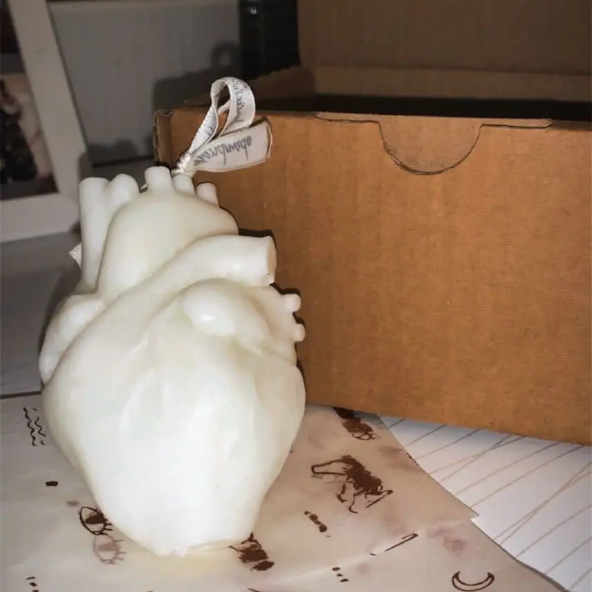 Large Human Heart Organ Silicone Candle Mold for Handmade Desktop Decoration Gypsum Resin Aromatherapy Candle Silicone Mould