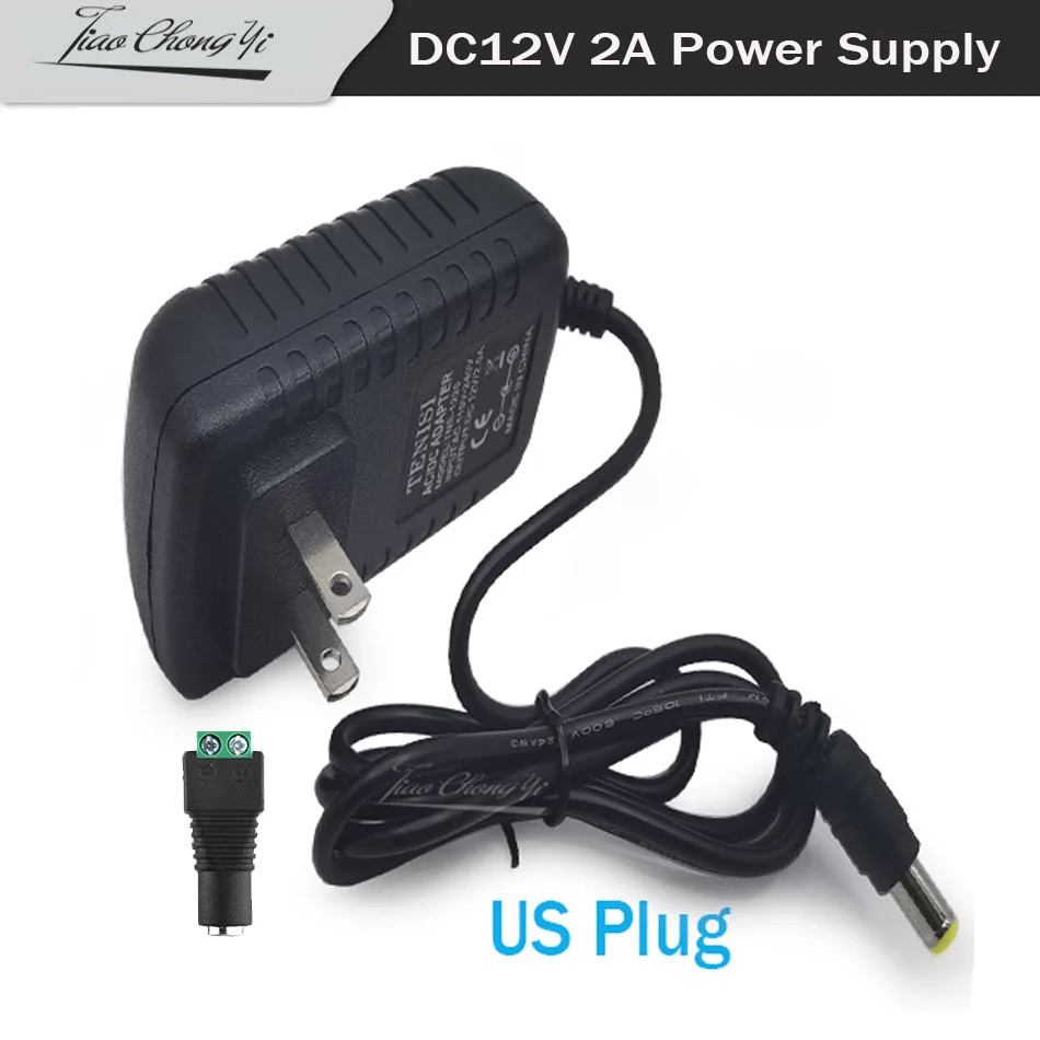 Alimentatore convertitore di alimentazione 12V 2A 24W EU US UK AU Plug AC 100-240V a DC12V trasformatore di illuminazione per luce di striscia a LED