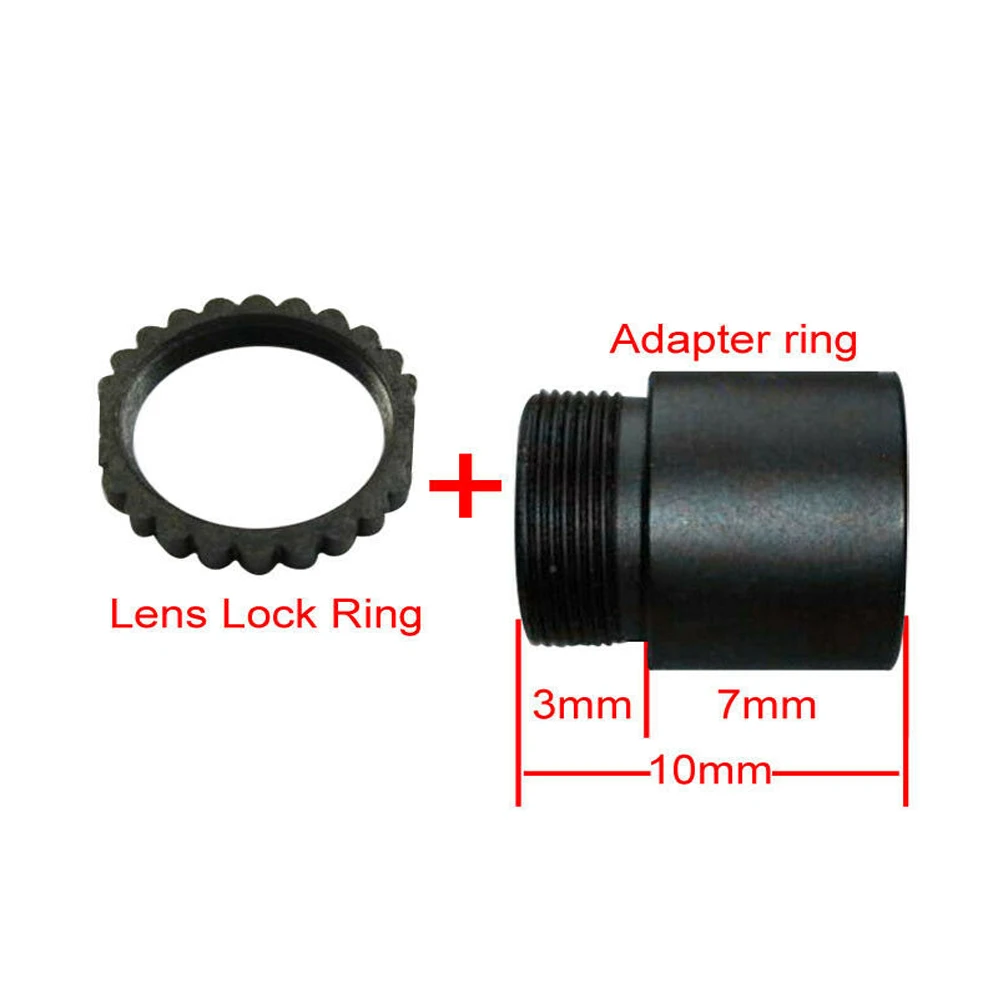 New 7mm M12 X0.5 S mount MTV Lens Extension tube Adapter Ring w/Lens Lock Ring