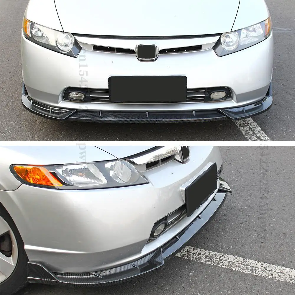 High Quality Tuning Accessories Front Bumper Lip Chin Cover Trim Deflector For Honda CIVIC 4D 2005 2006 2007 2008 2009 2010 2011