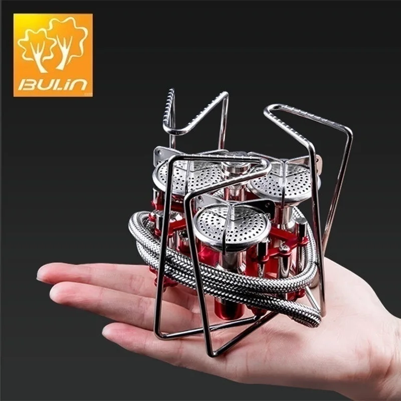 Bulin B6A 3 Burners Backpacking Camping Split Gas Stove Furnace for Outdoor Cookware Cooking Picnic