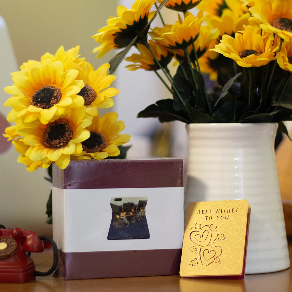 [Light Up! ]3D Memo Pad Funny Cute School Castle with Lights DIY Note Art Paper Notepad Building Block Sticky Note