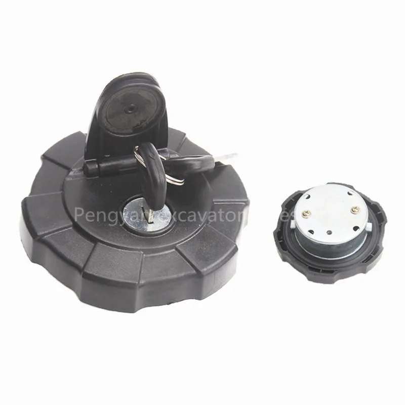 For Kubota KX155 161 163 165 185 Diesel Cover Hook Oil Lock Fuel Tank Cap With Key Anti-theft Excavator Parts