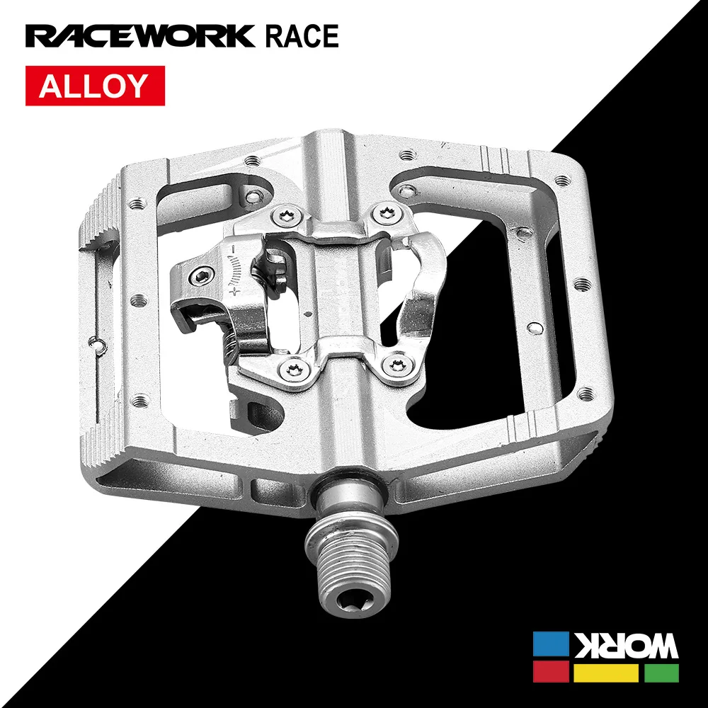 RACEWORK MTB Klickpedal-Set, einseitiger Clip, kompakter Doppelfunktions-Leistungsmesser, Pedalen, Plattform, Mountainbike-Pedale – Detail 12