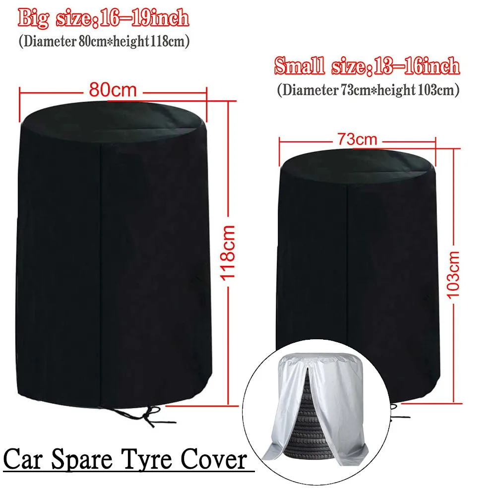 73x103cm  80*120cm Car Spare Tyre Cover Tire Case Auto Vehicle Automobile Tire Accessories Waterproof 210D wheel covers S/L