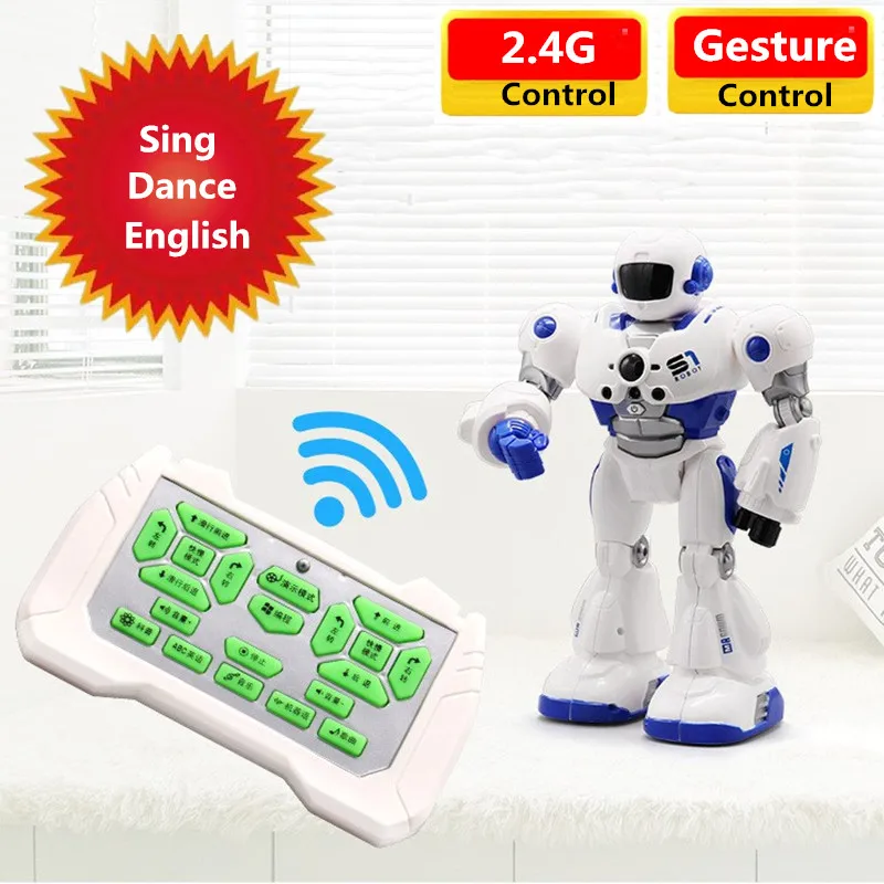 Intelligent Multi-functional Smart RC Robot Dancing and Musical Speak English Programming Walking Story RC Battle Robot Toy Gift