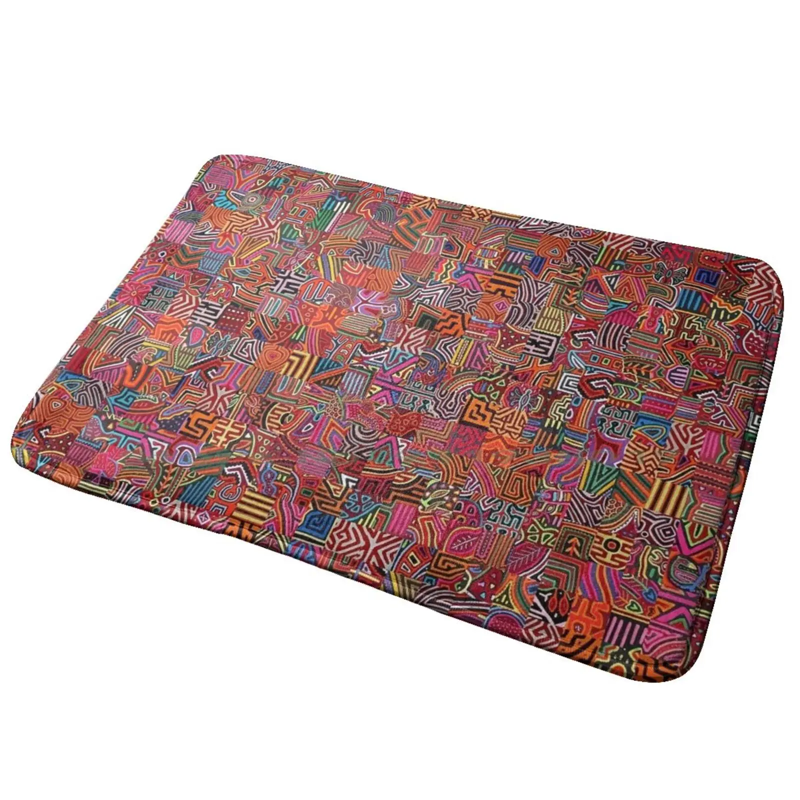 Molas Entrance Door Mat Bath Mat Rug Mola Panama Kuna Anti-Slip Bedroom Kitchen Foot Mat Floor Carpet