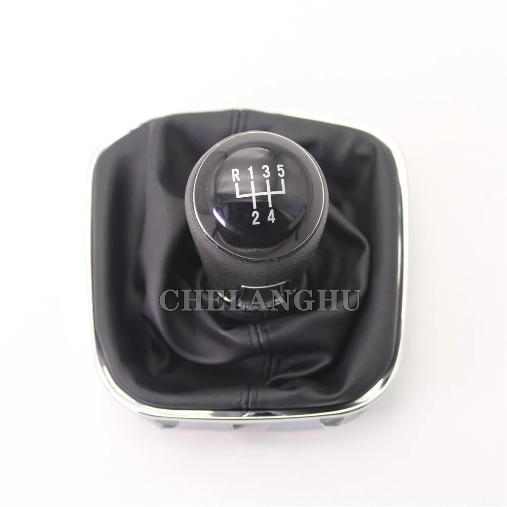 For VW Polo Sedan 2010 2011 2012 2013 2014 2015 2016 Car-styling 5 Speed Gear Stick shift knob Level leather Boot